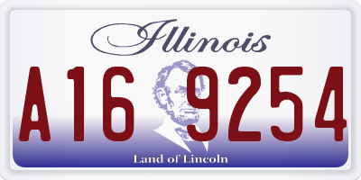 IL license plate A169254