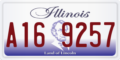 IL license plate A169257