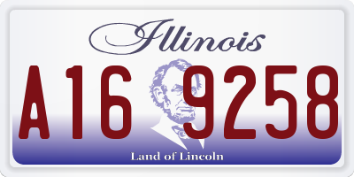 IL license plate A169258