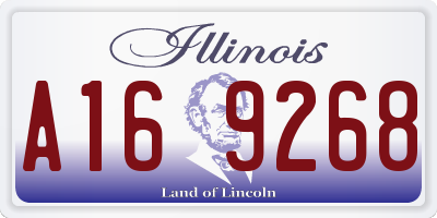 IL license plate A169268