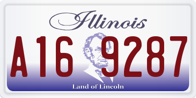 IL license plate A169287