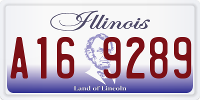 IL license plate A169289