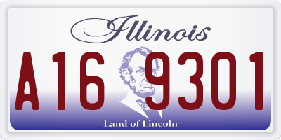 IL license plate A169301