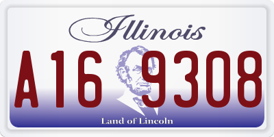 IL license plate A169308