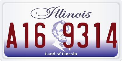 IL license plate A169314