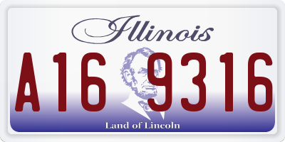 IL license plate A169316