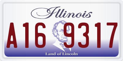 IL license plate A169317