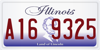 IL license plate A169325