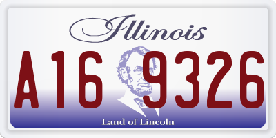 IL license plate A169326