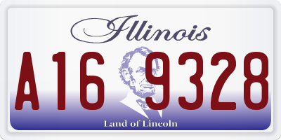IL license plate A169328