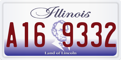 IL license plate A169332