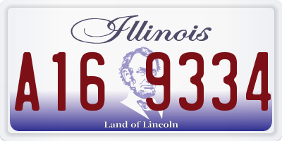 IL license plate A169334