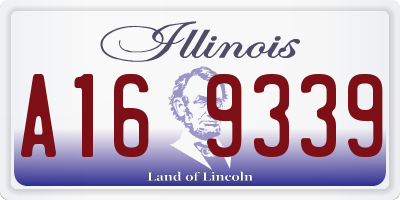 IL license plate A169339