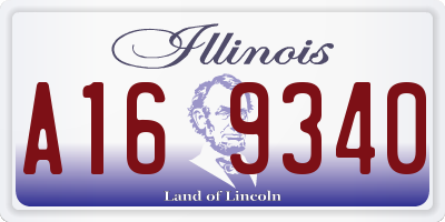 IL license plate A169340