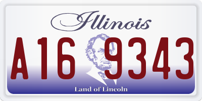 IL license plate A169343