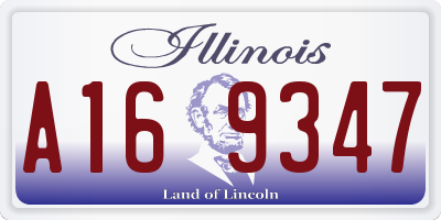 IL license plate A169347