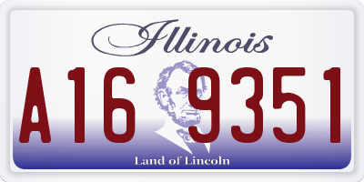IL license plate A169351