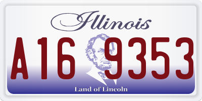 IL license plate A169353