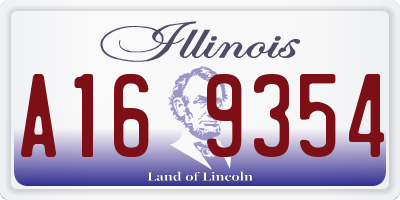 IL license plate A169354