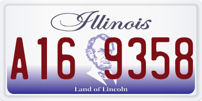 IL license plate A169358