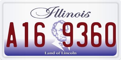 IL license plate A169360
