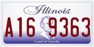 IL license plate A169363