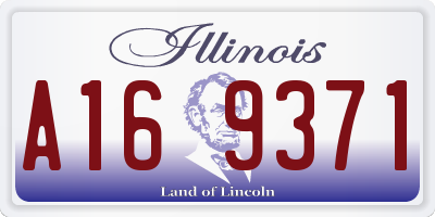 IL license plate A169371