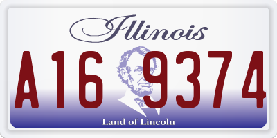 IL license plate A169374
