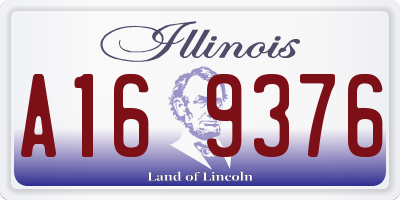 IL license plate A169376