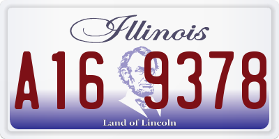 IL license plate A169378