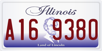 IL license plate A169380
