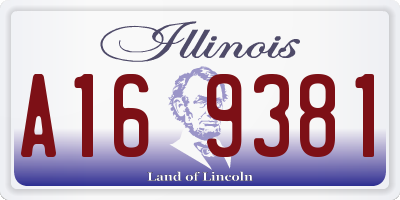 IL license plate A169381