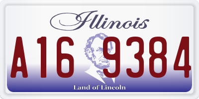 IL license plate A169384