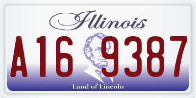 IL license plate A169387