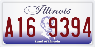 IL license plate A169394
