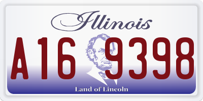 IL license plate A169398