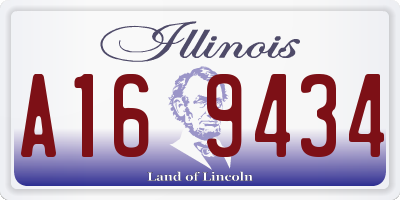 IL license plate A169434