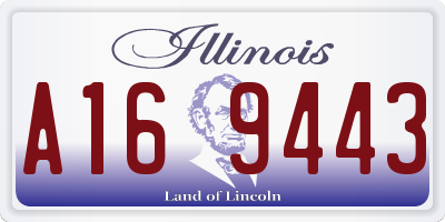 IL license plate A169443