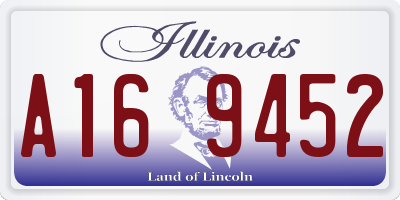 IL license plate A169452