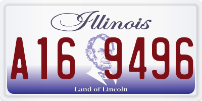 IL license plate A169496