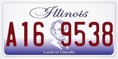 IL license plate A169538