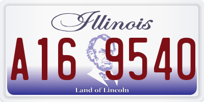 IL license plate A169540
