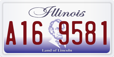 IL license plate A169581