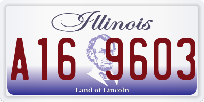 IL license plate A169603