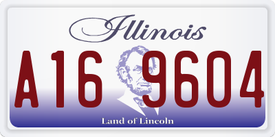 IL license plate A169604