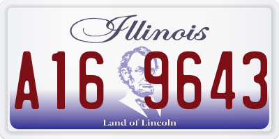 IL license plate A169643