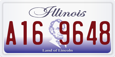 IL license plate A169648