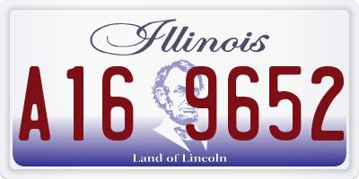IL license plate A169652