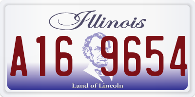 IL license plate A169654