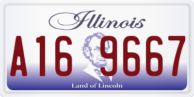 IL license plate A169667